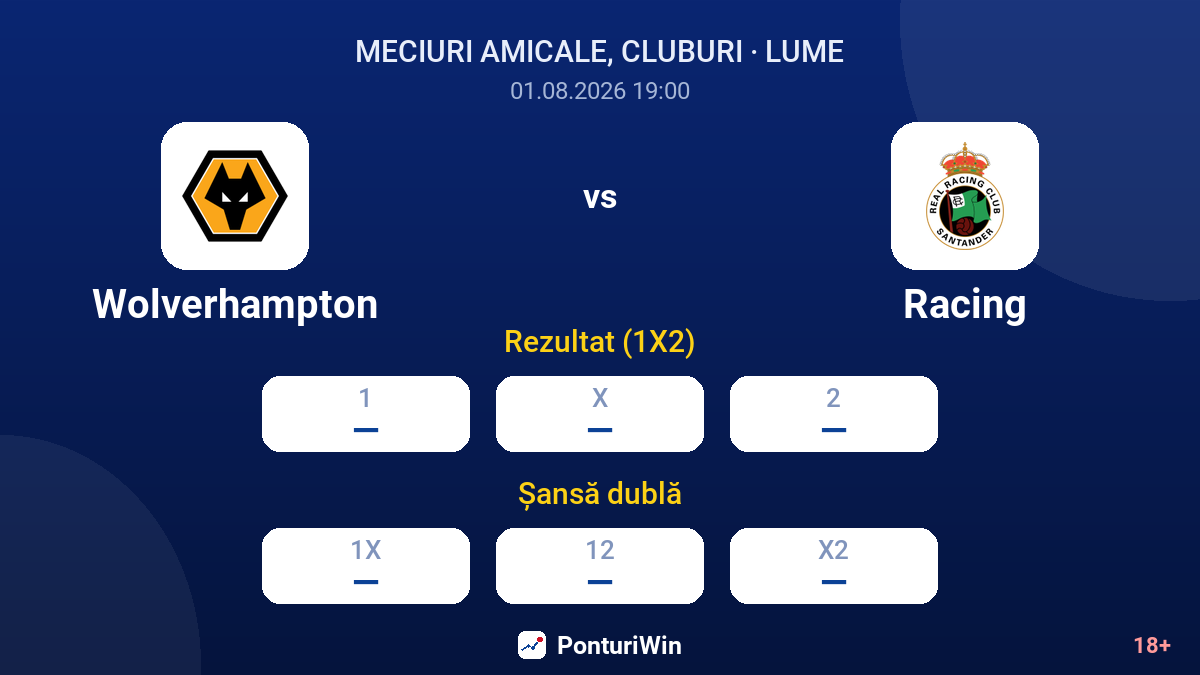 Wolverhampton vs Racing — cote
