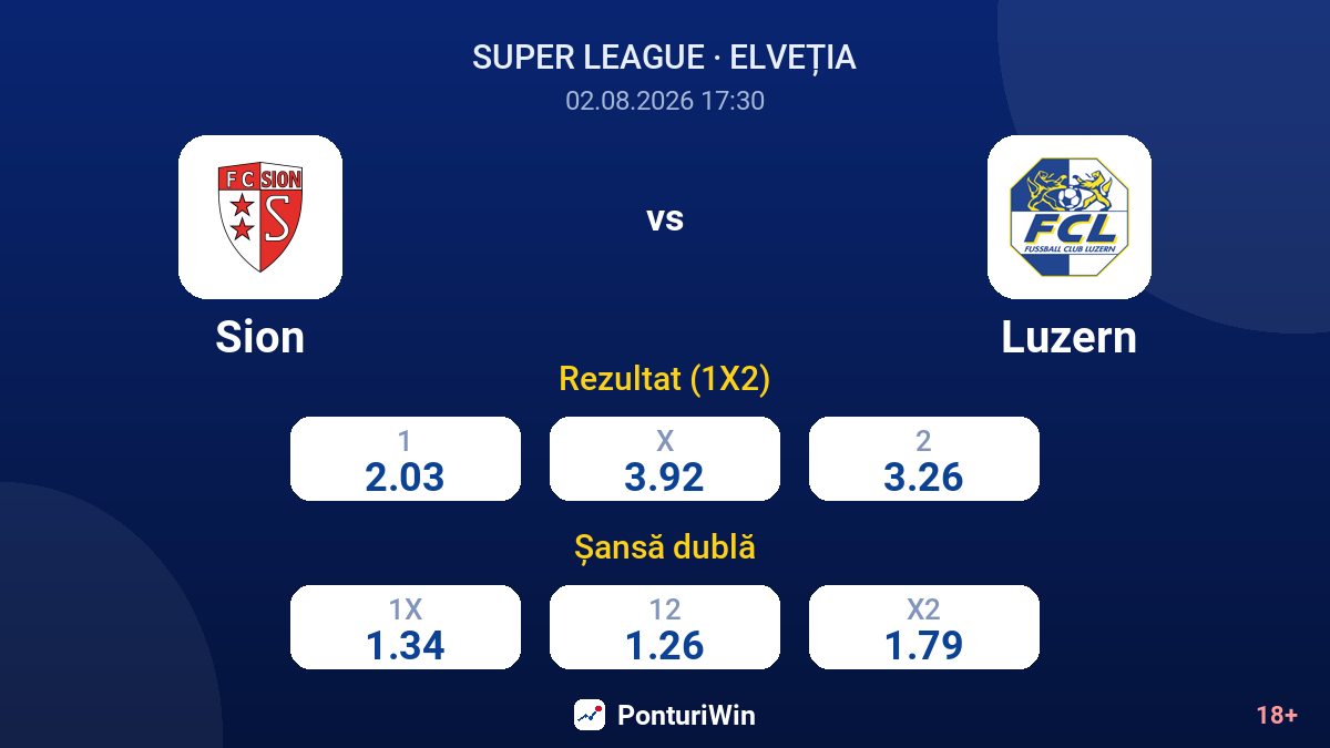 Sion vs Luzern — cote