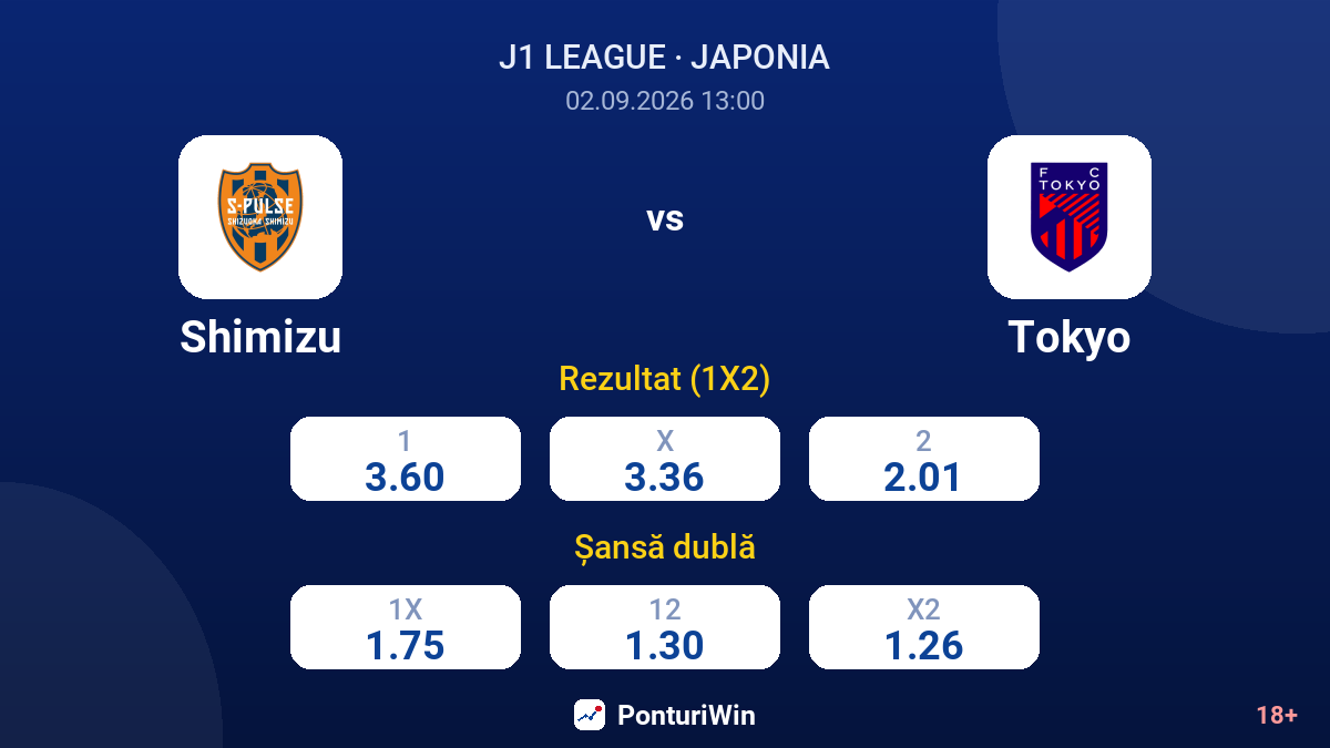 Shimizu vs Tokyo — cote