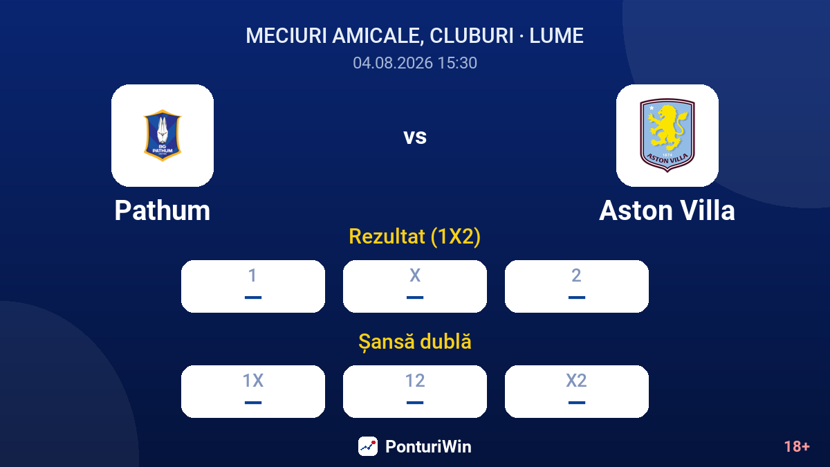 Pathum vs Aston Villa — cote