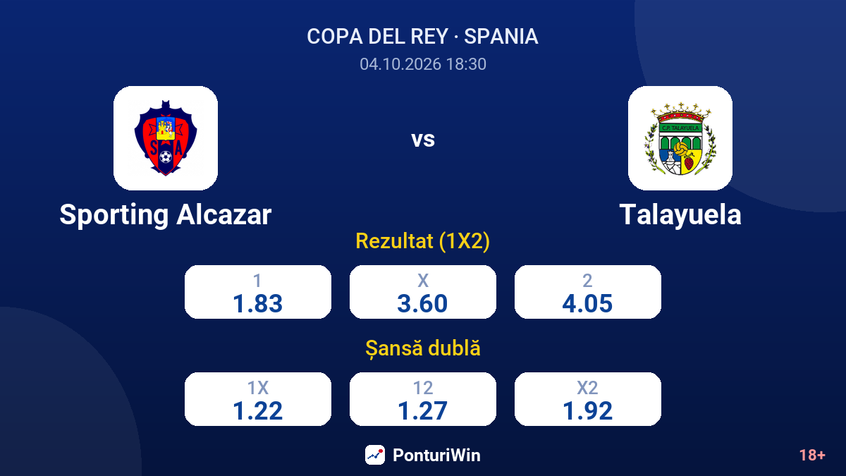 Sporting Alcazar vs Talayuela — cote