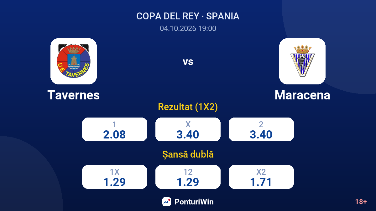 Tavernes vs Maracena — cote