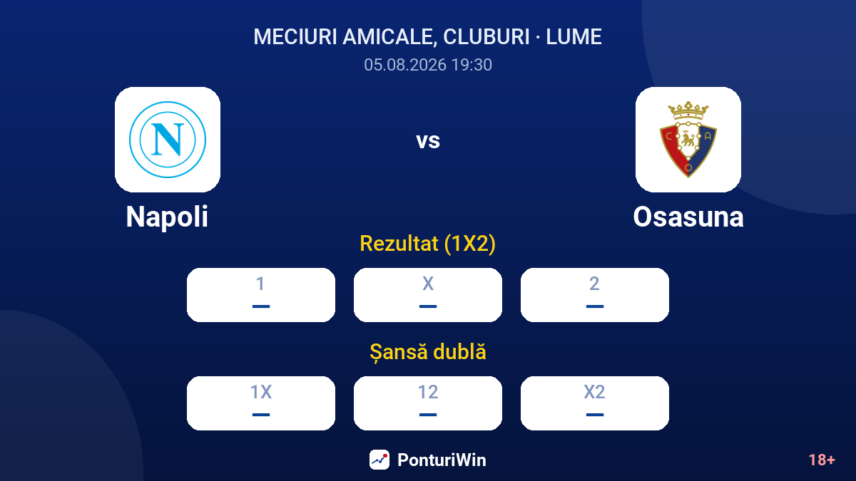 Napoli vs Osasuna — cote