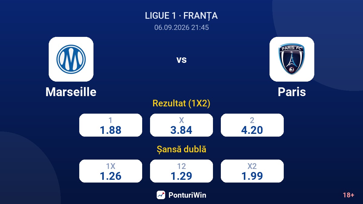 Marseille vs Paris — cote