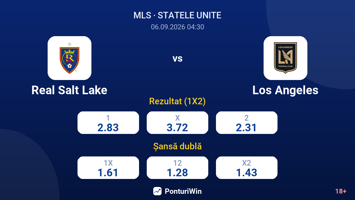 Real Salt Lake vs Los Angeles — cote