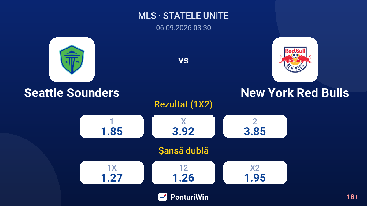 Seattle Sounders vs New York Red Bulls — cote
