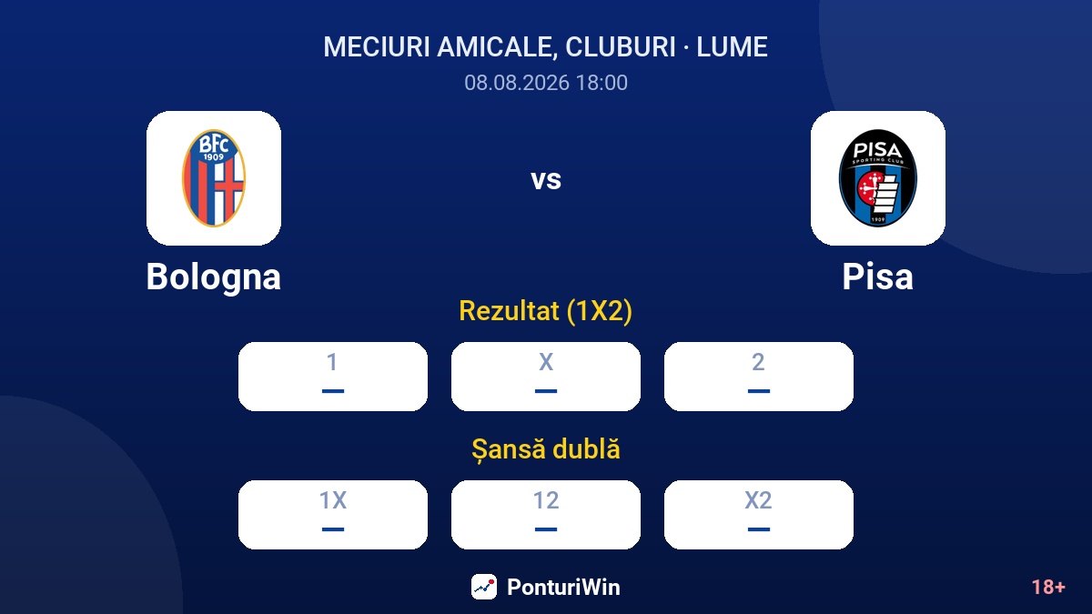 Bologna vs Pisa — cote