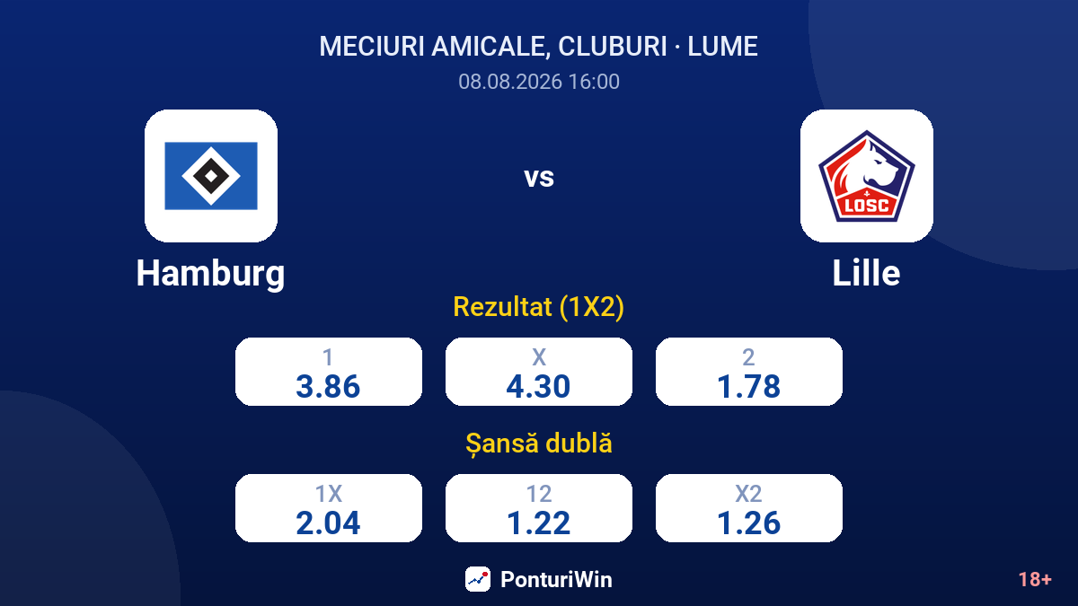 Hamburg vs Lille — cote