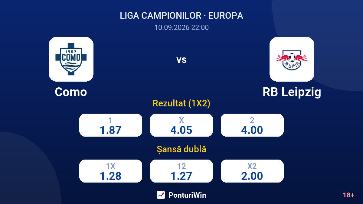 Como vs RB Leipzig — cote
