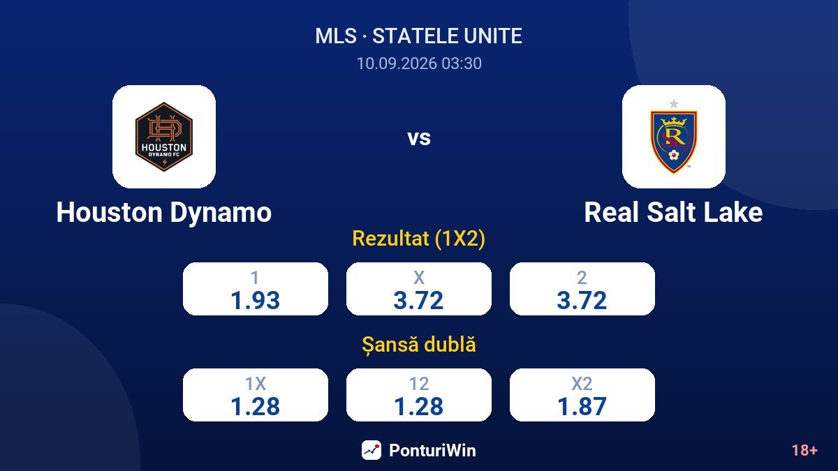 Houston Dynamo vs Real Salt Lake — cote