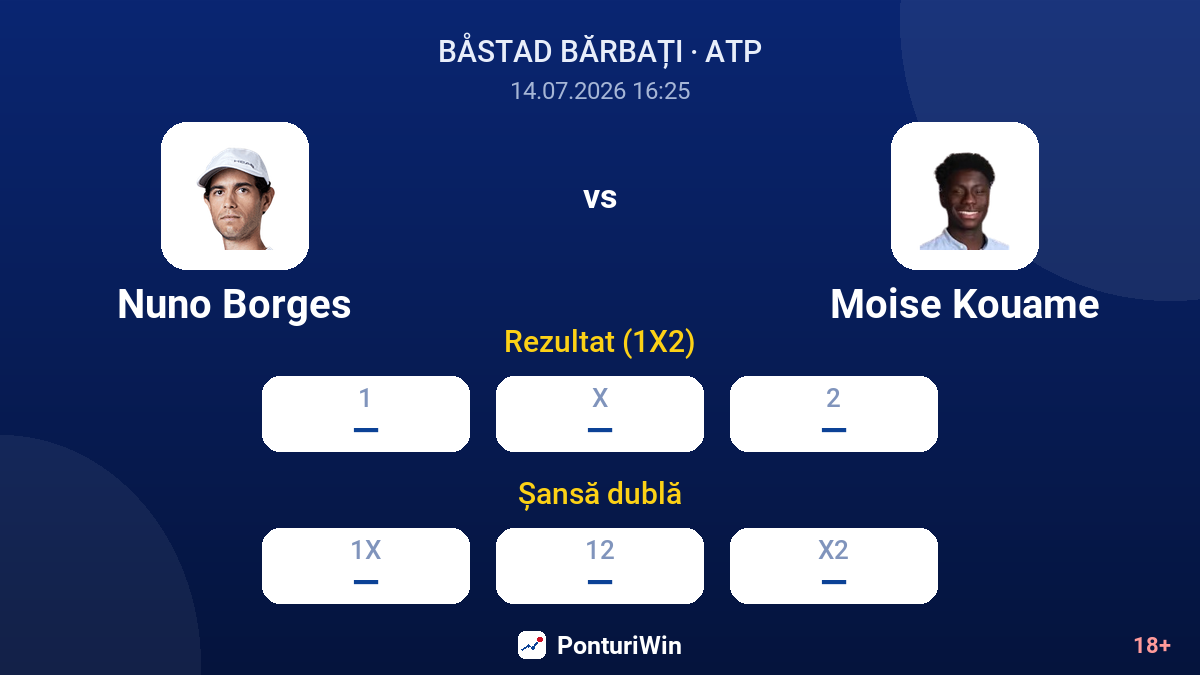 Nuno Borges vs Moise Kouame — cote
