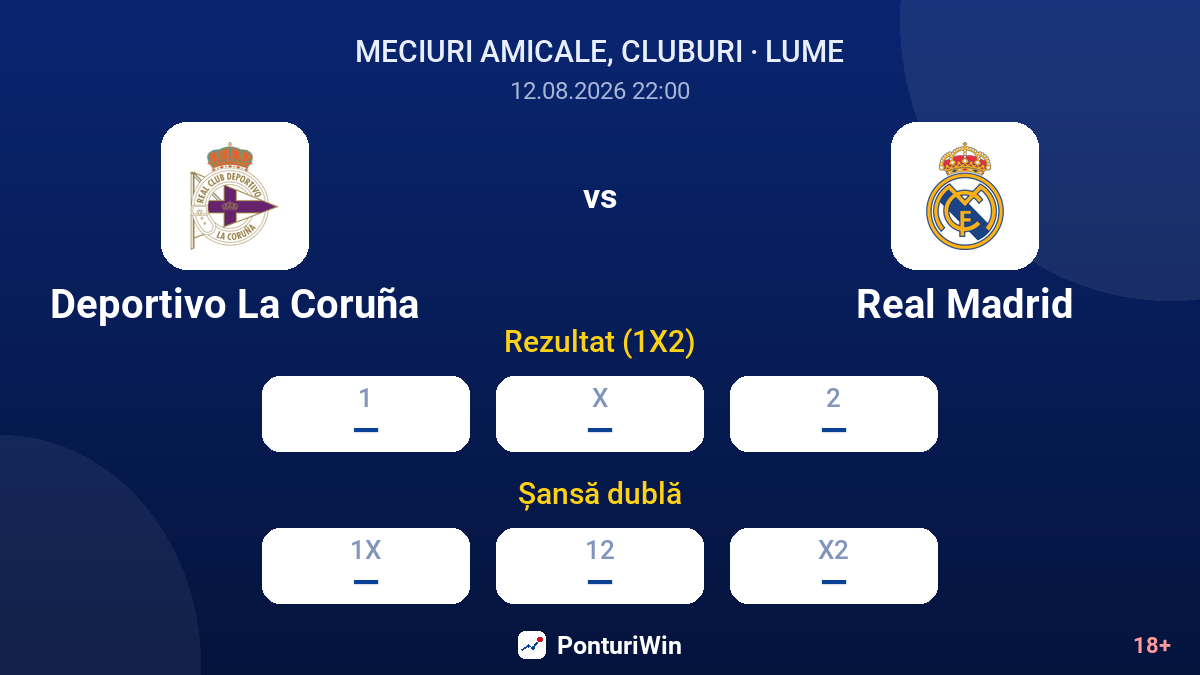 Deportivo La Coruña vs Real Madrid — cote