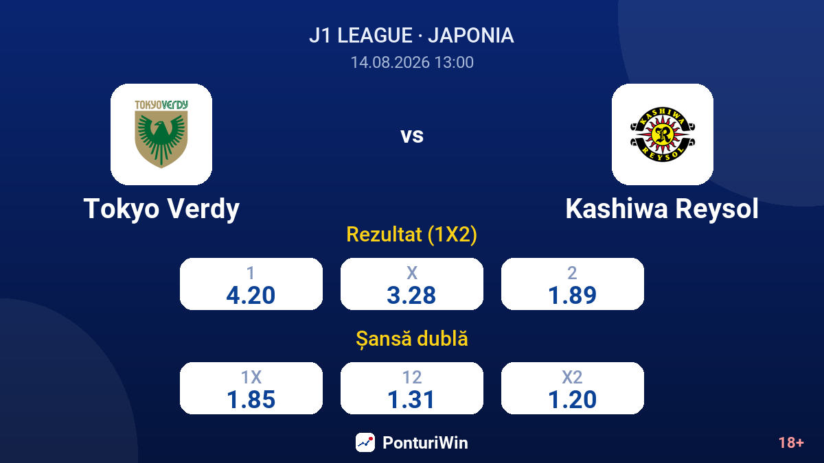 Tokyo Verdy vs Kashiwa Reysol — cote