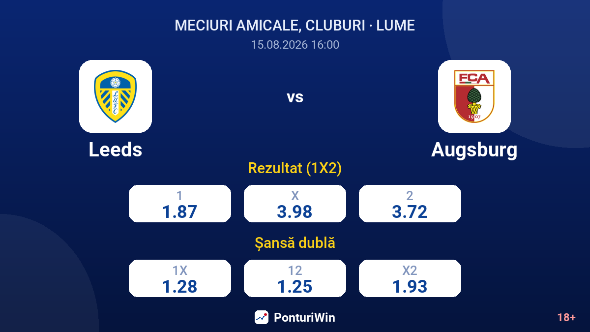 Leeds vs Augsburg — cote