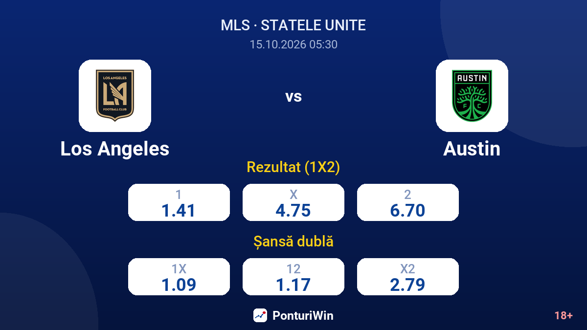 Los Angeles vs Austin — cote