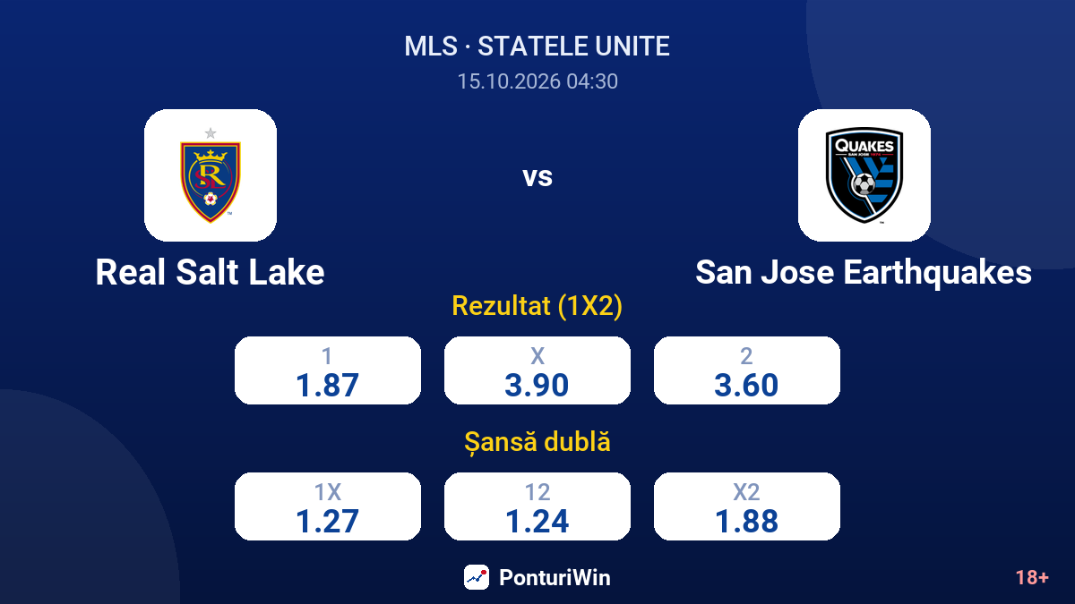 Real Salt Lake vs San Jose Earthquakes — cote