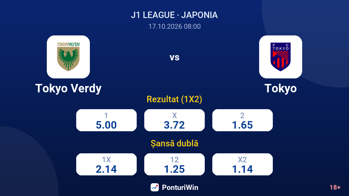 Tokyo Verdy vs Tokyo — cote