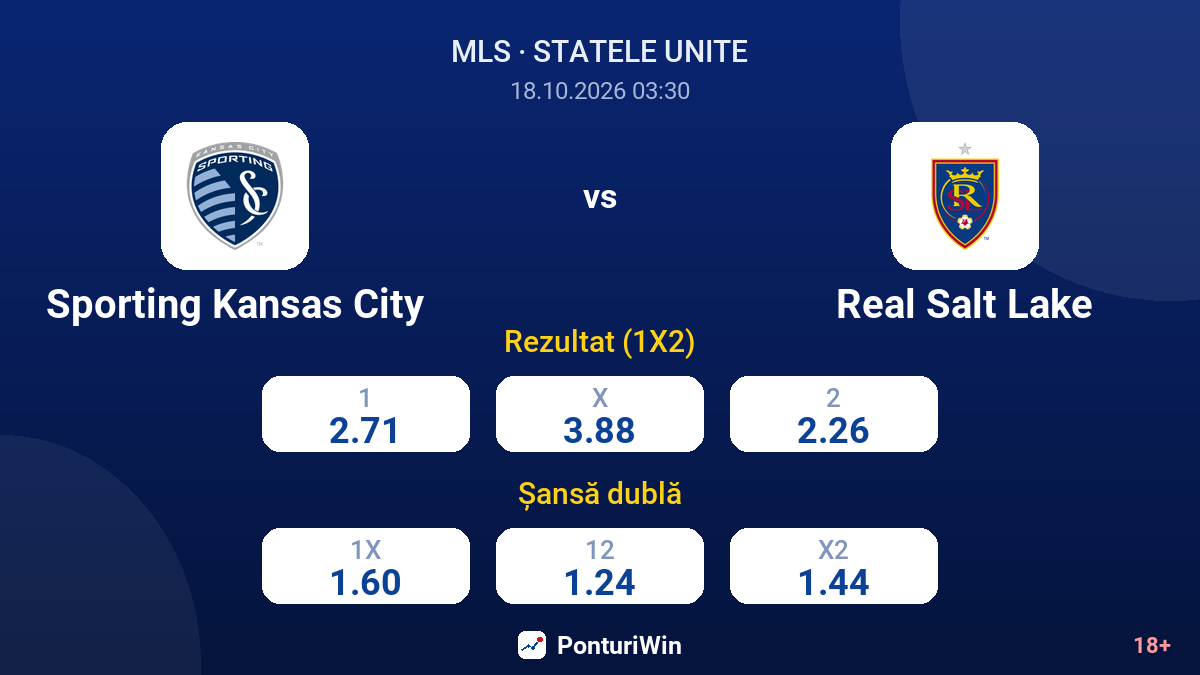 Sporting Kansas City vs Real Salt Lake — cote