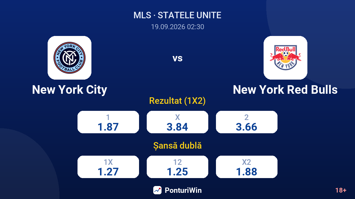New York City vs New York Red Bulls — cote