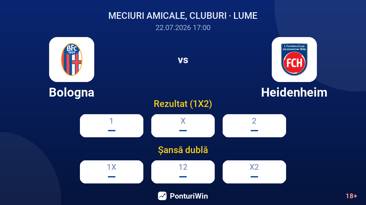 Bologna vs Heidenheim — cote