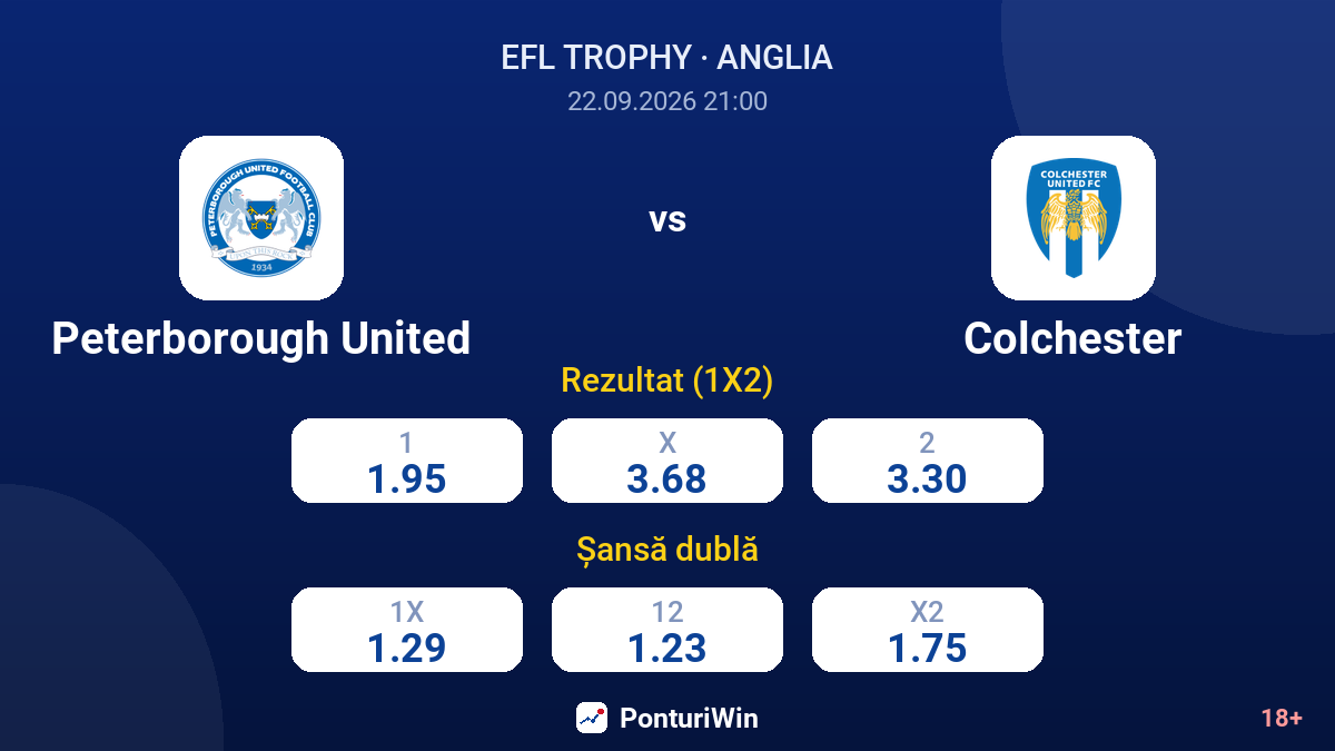 Peterborough United vs Colchester — cote