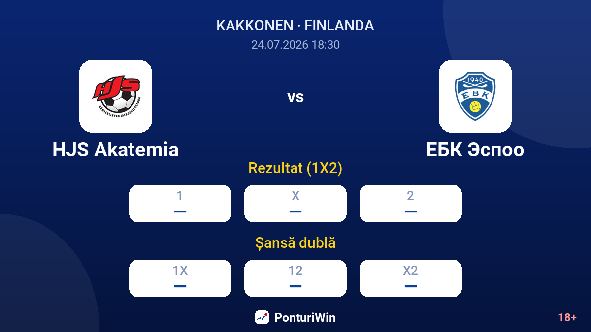 HJS Akatemia vs EBK Espoo — cote