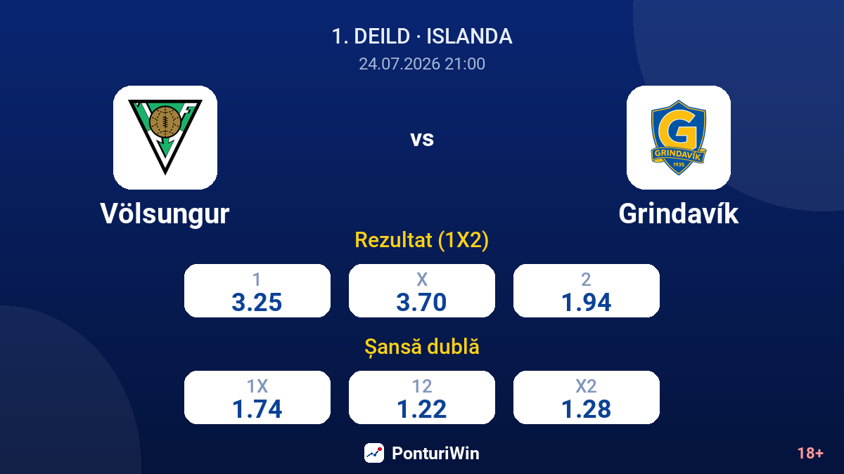 Völsungur vs Grindavík — cote