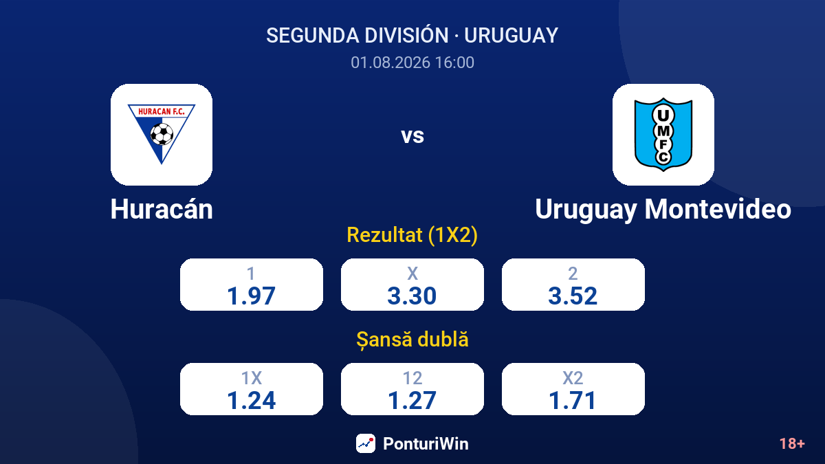 Huracán vs Uruguay Montevideo — cote