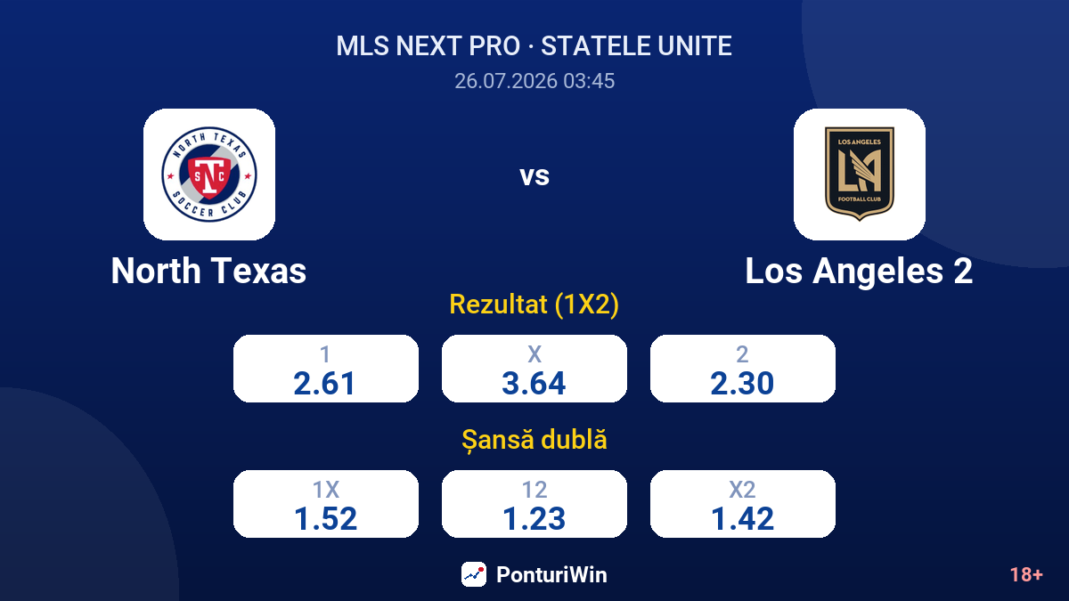 North Texas vs Los Angeles 2 — cote