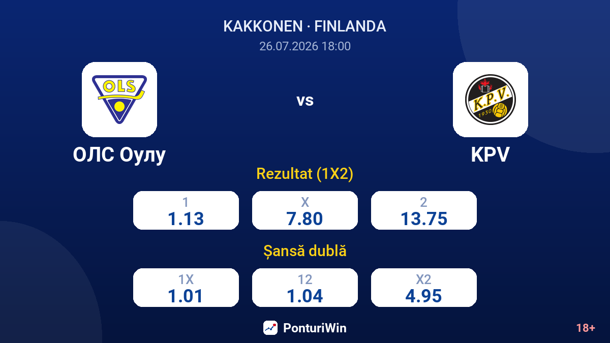 OLS Oulu vs KPV — cote