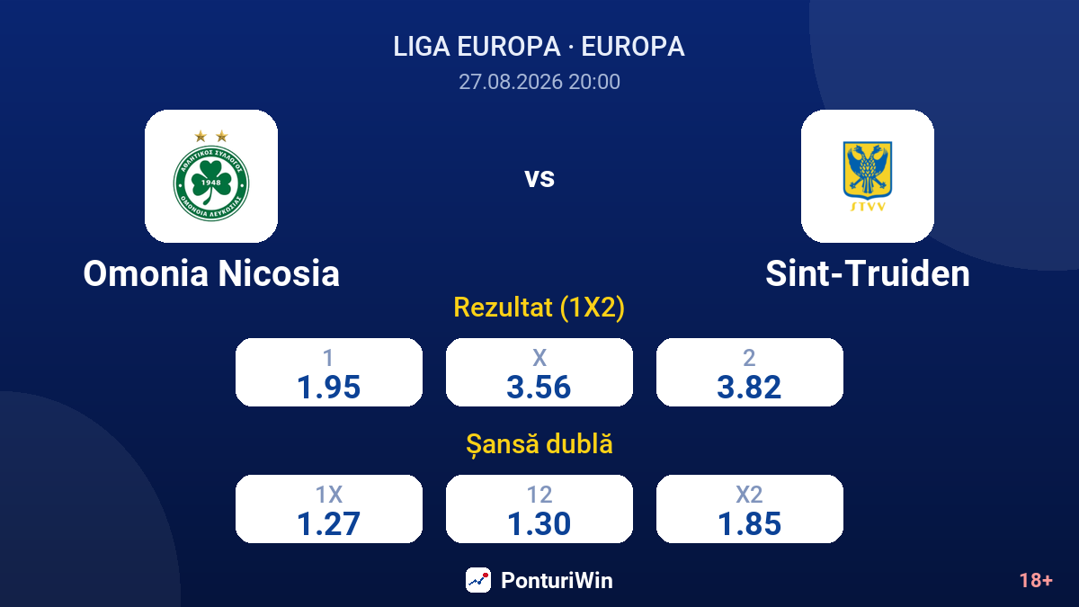 Omonia Nicosia vs Sint-Truiden — cote