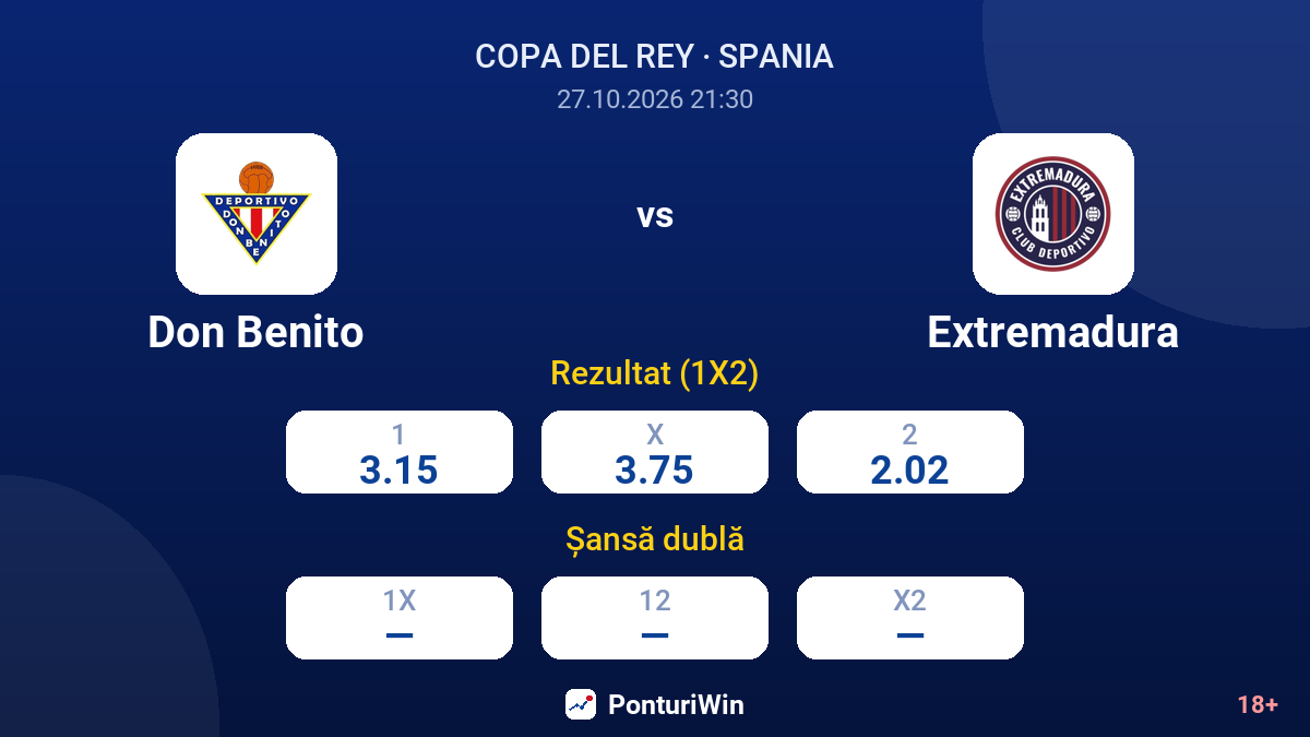 Don Benito vs Extremadura — cote