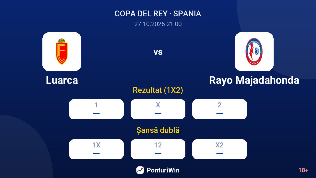 Luarca vs Rayo Majadahonda — cote