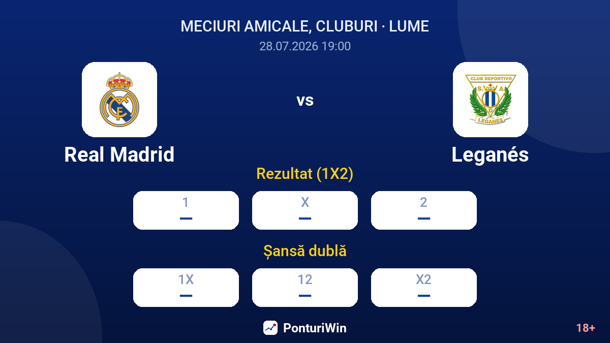 Real Madrid vs Leganés — cote