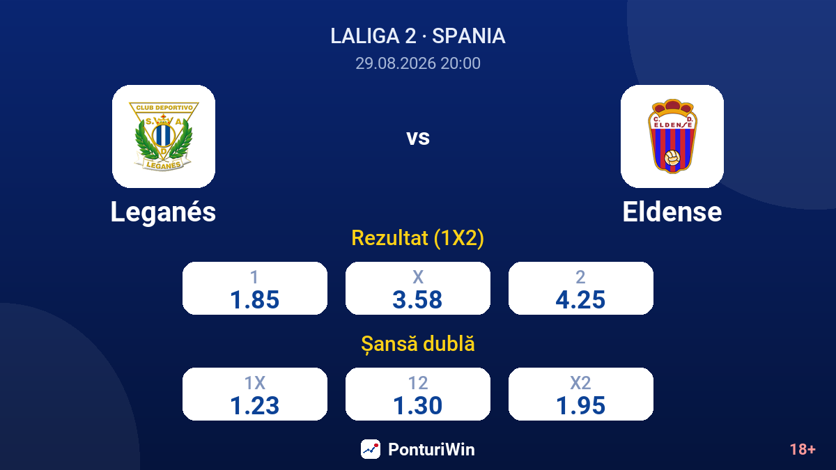 Leganés vs Eldense — cote