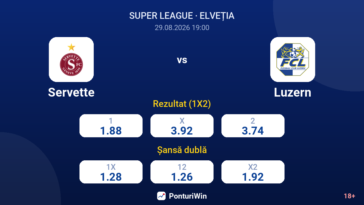 Servette vs Luzern — cote