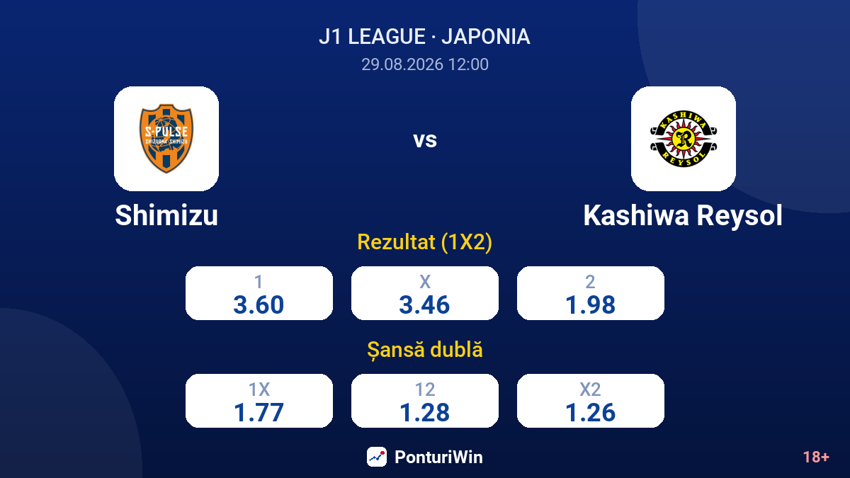 Shimizu vs Kashiwa Reysol — cote