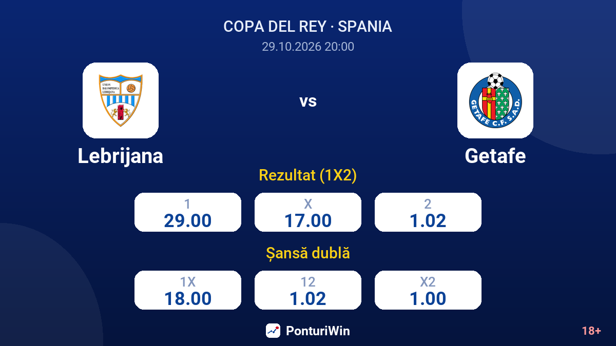 Lebrijana vs Getafe — cote