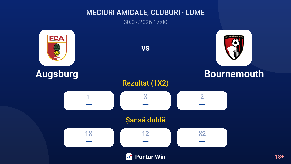 Augsburg vs Bournemouth — cote