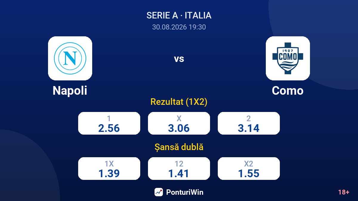 Napoli vs Como — cote