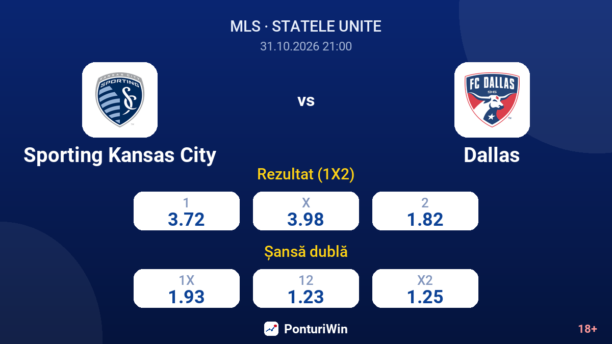 Sporting Kansas City vs Dallas — cote