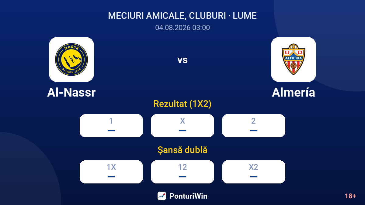 Al-Nassr vs Almería — cote