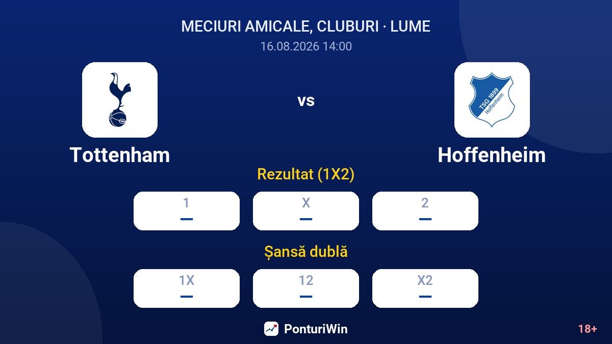 Tottenham vs Hoffenheim — cote